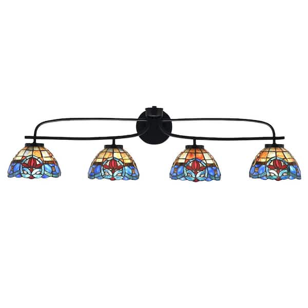Unbranded Olympia 38.75 in. 4-Light Matte Black Vanity Light