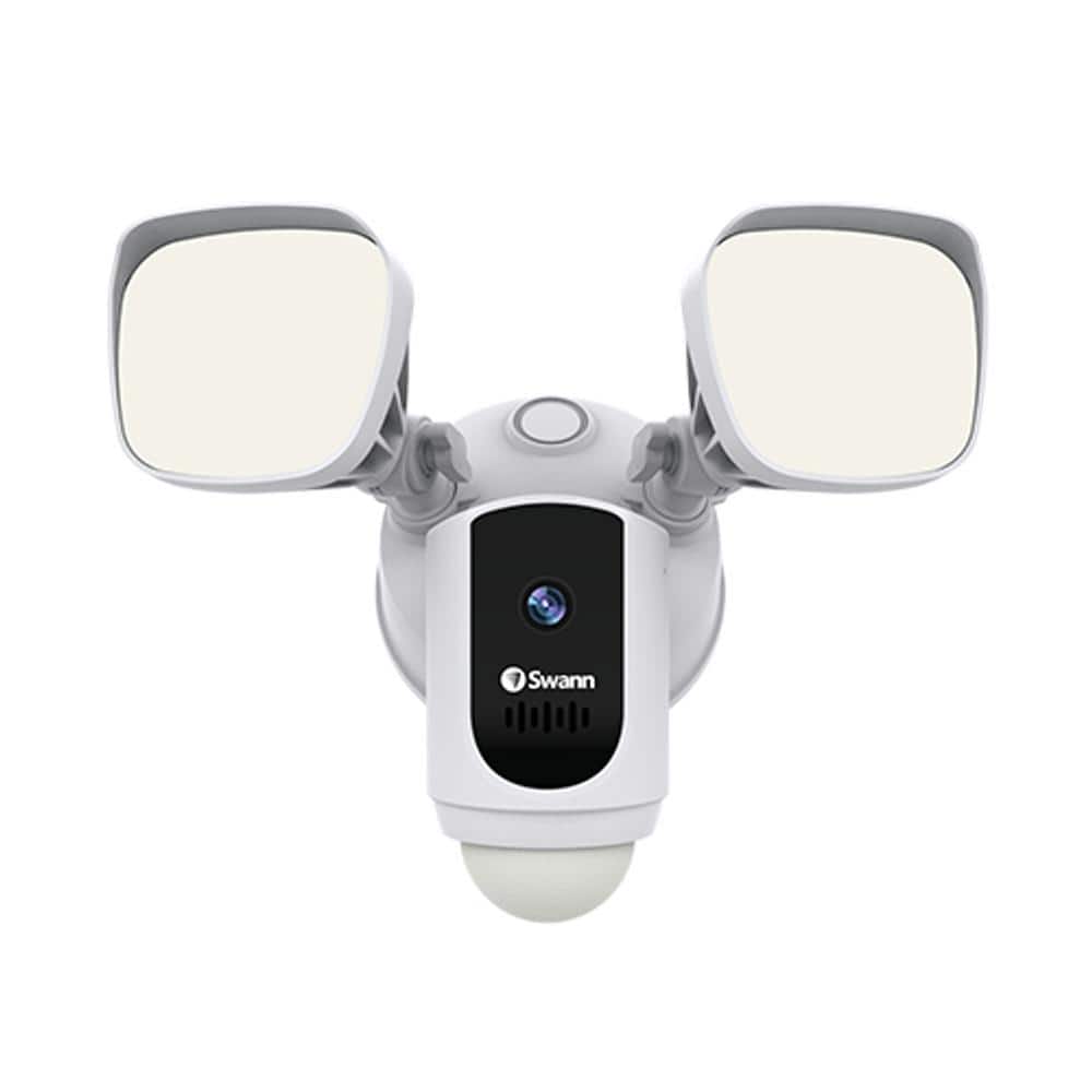 Swann Outdoor Wi-Fi Camera with Motion Activated Floodlight, White SWWHD-FLOCAMW-US Sansujyuku sansujyuku.com