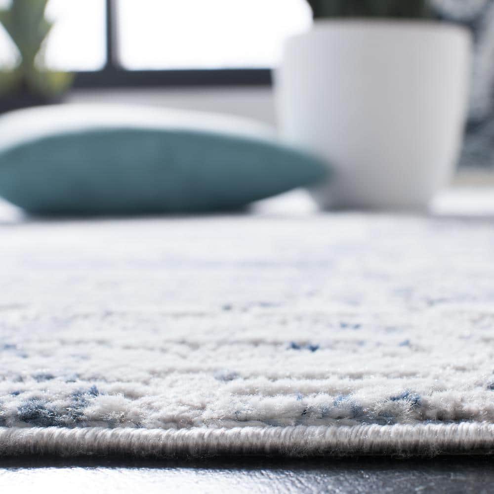 Amelia Blue/Grey 10' x 14' Abstract Distressed Area Rug