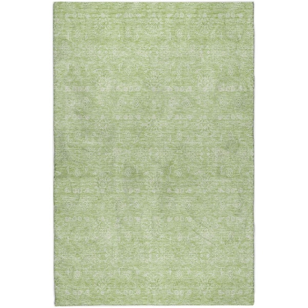 Dream Shag Premium Machine Washable Abstract ADS703 Aloe 5 ft. x 7 ft. 6 in. Area Rug