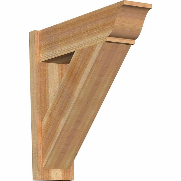 Ekena Millwork 8 in. x 28 in. x 28 in. Traditional Rough Sawn Western Red Cedar Outlooker