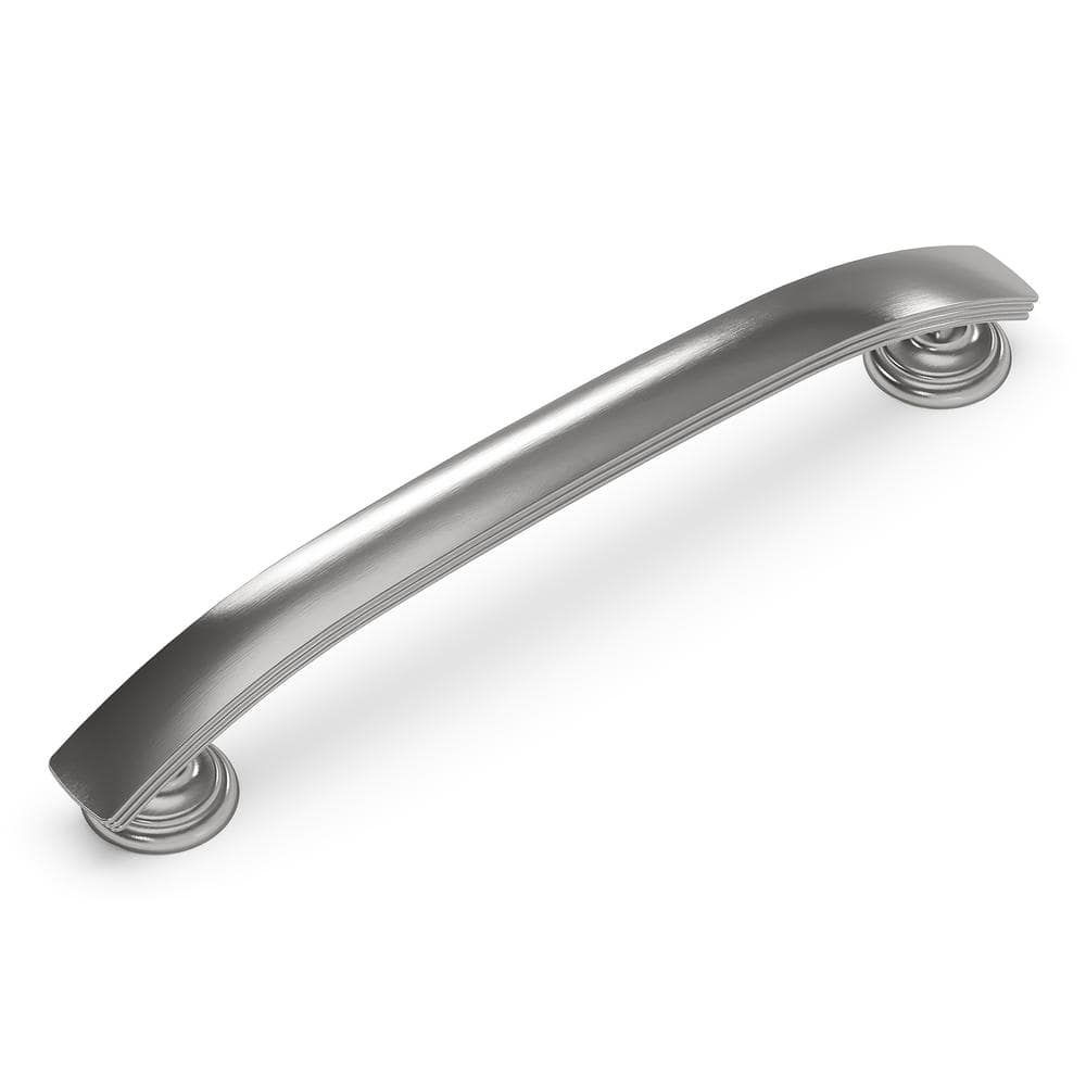 Satin Nickel 8" Modern Appliance Arch Pull with Mounting Hardware