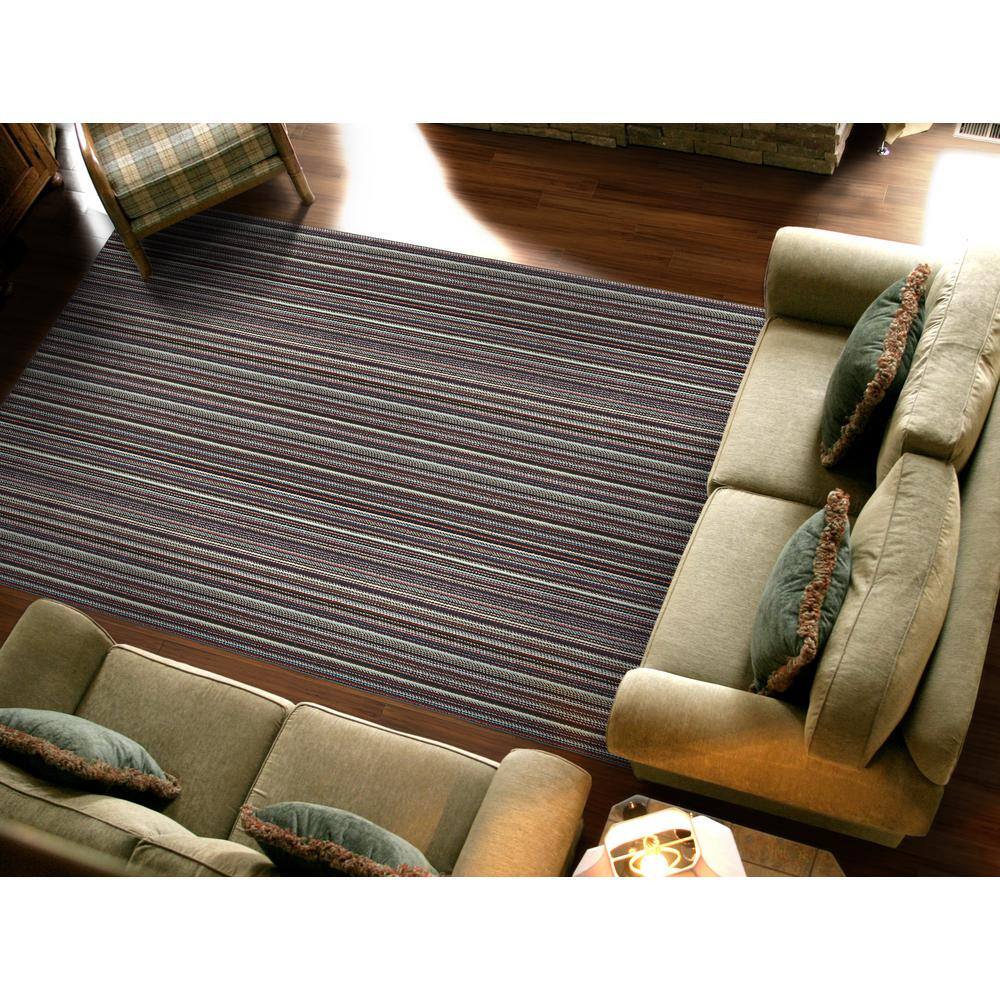 Carnival Stripe Tufted Synthetic 5' x 7' Area Rug
