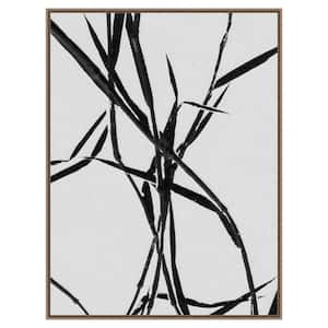"Grass Detail White" by Pernille Folcarelli 1-Piece Floater Frame Giclee Abstract Canvas Art Print 42 in. x 32 in.