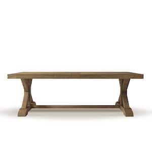 Madera 120 in. Natural Wood Rectangle Dining Table
