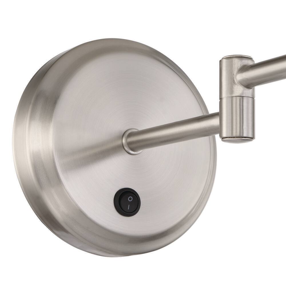 Palmer Brushed Nickel Swing Arm Sconce with Frosted Opal Shade