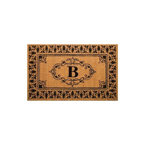 nuLOOM Welcome Doormat 36 in. x 72 in. Indoor/Outdoor Monogrammed Letter B Door Mat