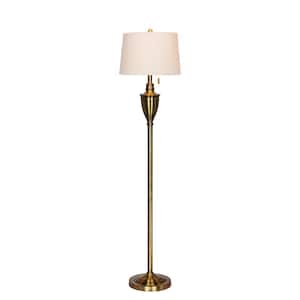 61 in. Antique Brass Classic Urn Floor Lamp