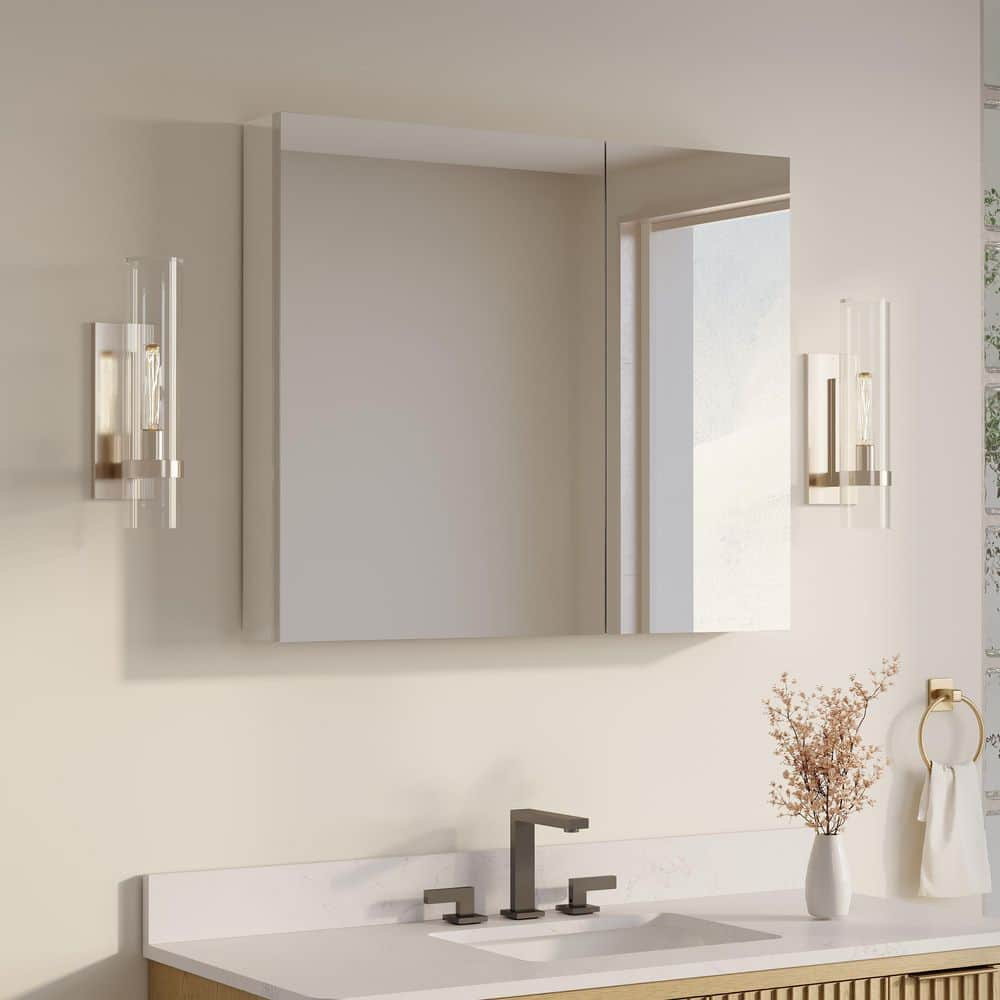 ANGELES HOME 36 in. W x 30 in. H Rectangular Recess/Surface Mount