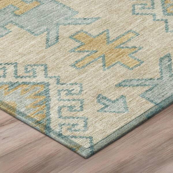 Chantille Machine Washable Indoor/Outdoor Abstract ACN3029 Ivory 3 ft. x 4 ft. Area Rug