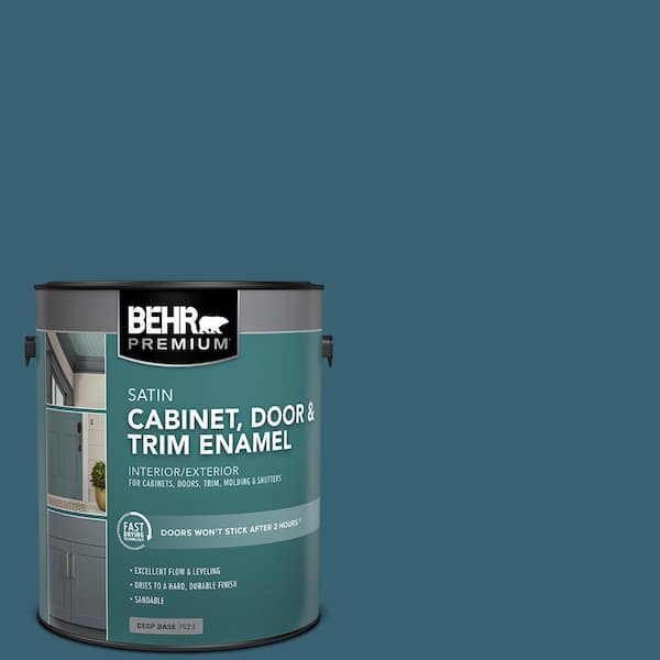 BEHR PREMIUM 1 gal. #PPU13-18 Bermudan Blue Satin Enamel Interior/Exterior Cabinet, Door & Trim Paint