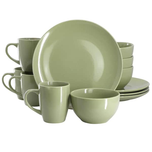 Gibson Home Everyday Plus 12-Piece Stoneware Dinnerware Set in