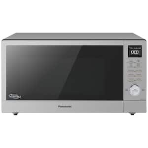 21.85-in 1.6 cu. ft. Electric Countertop Microwave Oven in Stainless Steel with Cyclonic Wave Inverter and Genius Sensor