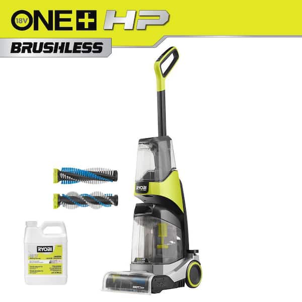 RYOBI ONE+ HP 18V Cordless SWIFTClean Carpet Washer (Tool Only) w/ 64 oz. Formula, Gentle Clean Brush, and Deep Clean Brush