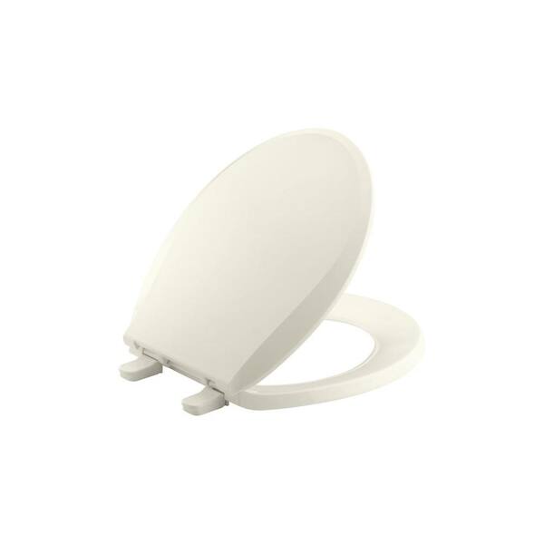 KOHLER Cachet Round Closed-Front Toilet Seat in Biscuit