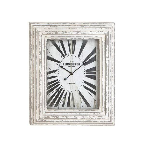 Unbranded 23 in. W Reza White Wall Clock