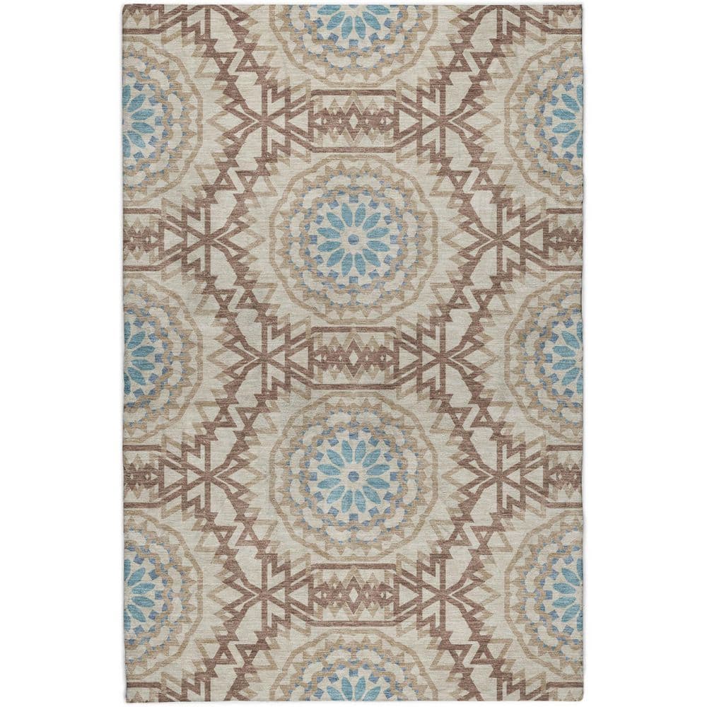 Dream Shag Premium Machine Washable Abstract ADS619 Khaki 9 ft. x 12 ft. Area Rug price history on PriceWatchPro