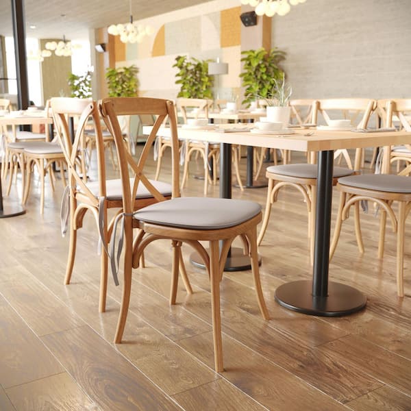 Carnegy Avenue Oak Wood Cross Back Chair (Set of 2)