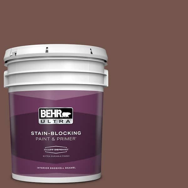 BEHR ULTRA 5 gal. Home Decorators Collection #HDC-CL-12 Terrace Brown Extra Durable Eggshell Enamel Interior Paint & Primer