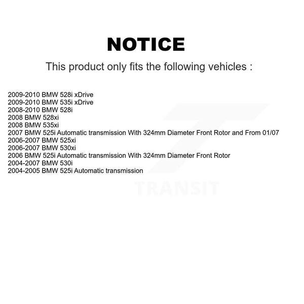 Front and Rear Ceramic Brake Pad Kit for BMW 535xi 530i 525i 528xi 528i xDrive