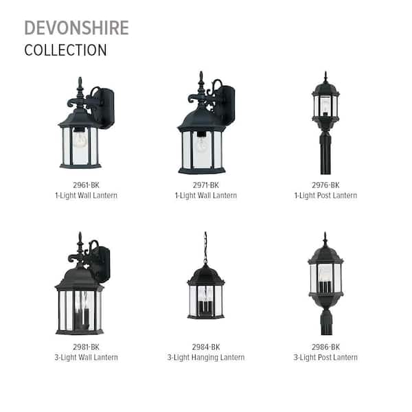 Designers Fountain Erving 1-Light Black Cast Aluminum Line Voltage