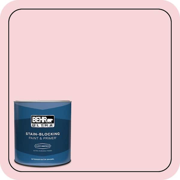 BEHR ULTRA 1 qt. #120A-3 Lovelight Extra Durable Satin Enamel Interior Paint & Primer