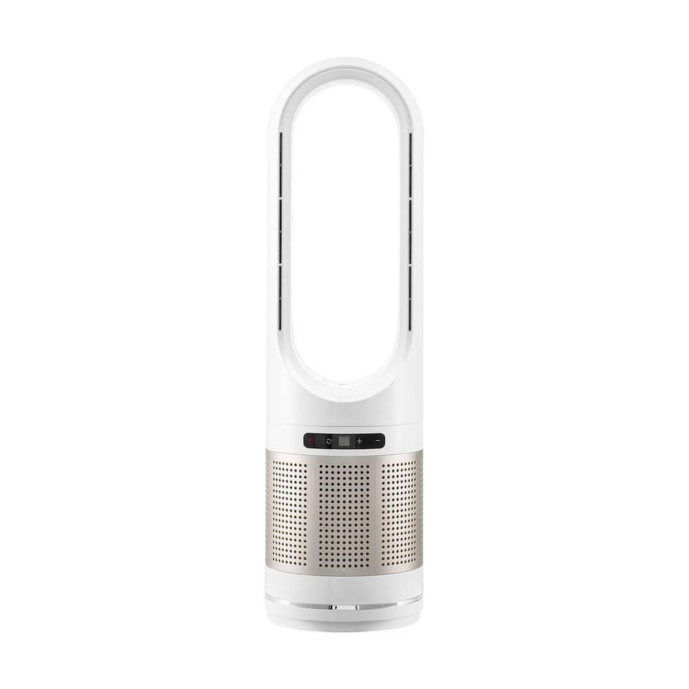 31.7 in. Oscillating High Velocity Convertible Cool and Warm Tower Fan in White with Timer, Remote Control, Purification price history on PriceWatchPro