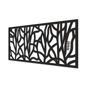 Willow 48 in. x 24 in. Black Polypropylene Multi-Purpose Decorative Panel