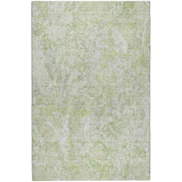 Dream Shag Premium Machine Washable Abstract ADS829 Green 10 ft. x 14 ft. Area Rug