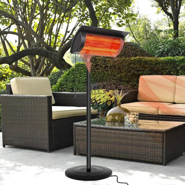 750-Watt 1500-Watt Adjustable Height Infrared Standing Patio