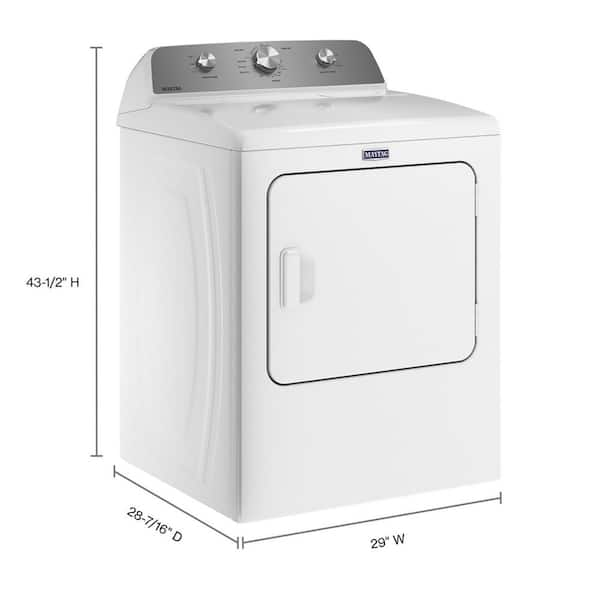 Maytag 7.0 cu. ft. Vented Gas Dryer in White MGD4500MW - The Home Depot