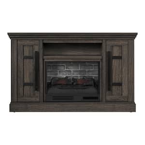 Concours 54 in. Freestanding Electric Fireplace TV Stand in Cappuccino with Ash Grain