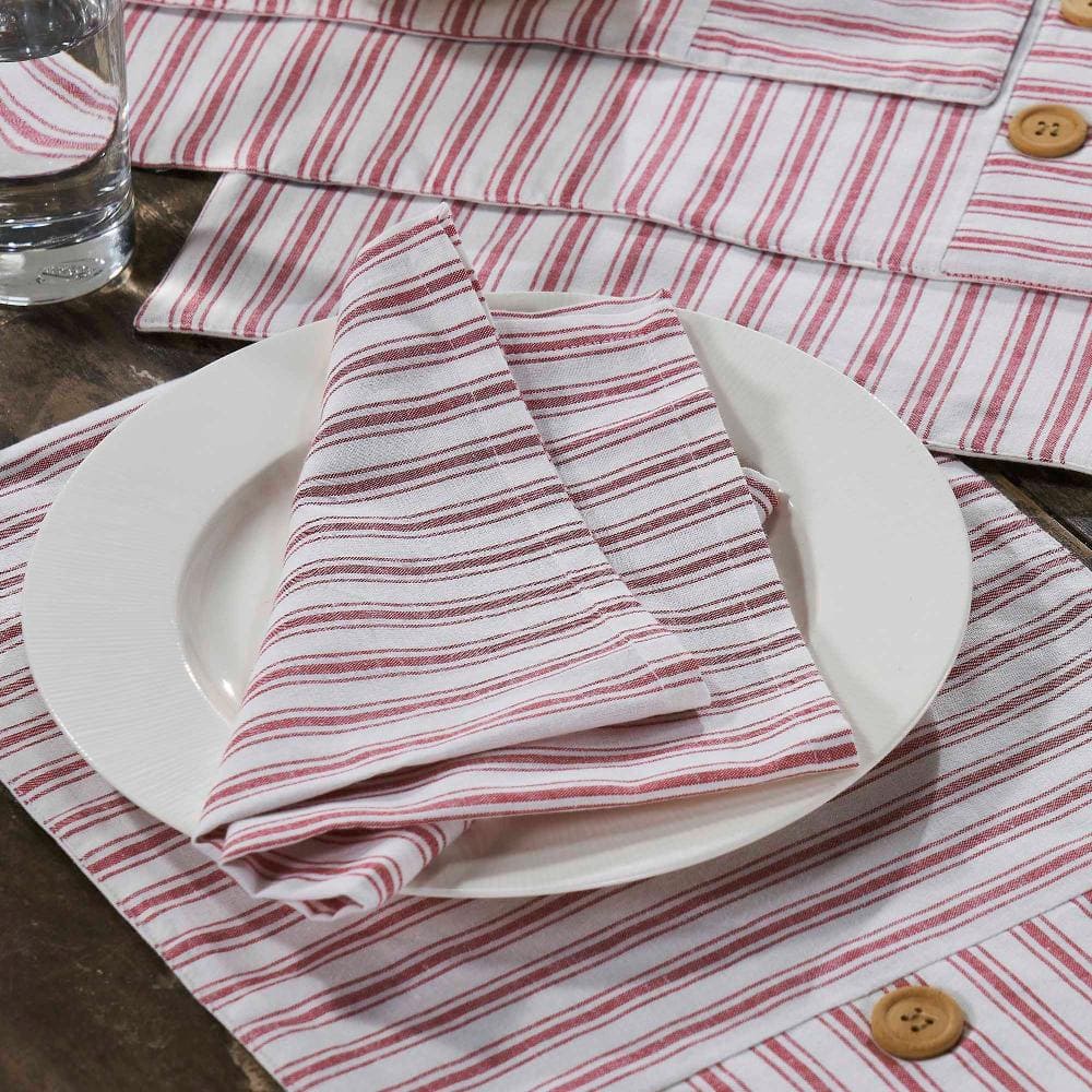 Timeless Ticking Red Napkin Set of 4 18Lx18W price history on PriceWatchPro
