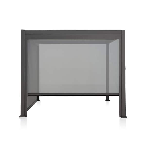 MIRADOR 111 Series 10 ft. Aluminum Pull Down Privacy Screen in Charcoal
