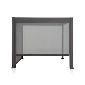 10 ft. Aluminum Pull Down Privacy Screen in Charcoal