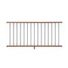 ProWood 6 ft. Walnut-Tone Southern Yellow Pine Moulded Rail Kit with Aluminum Round Balusters 446446