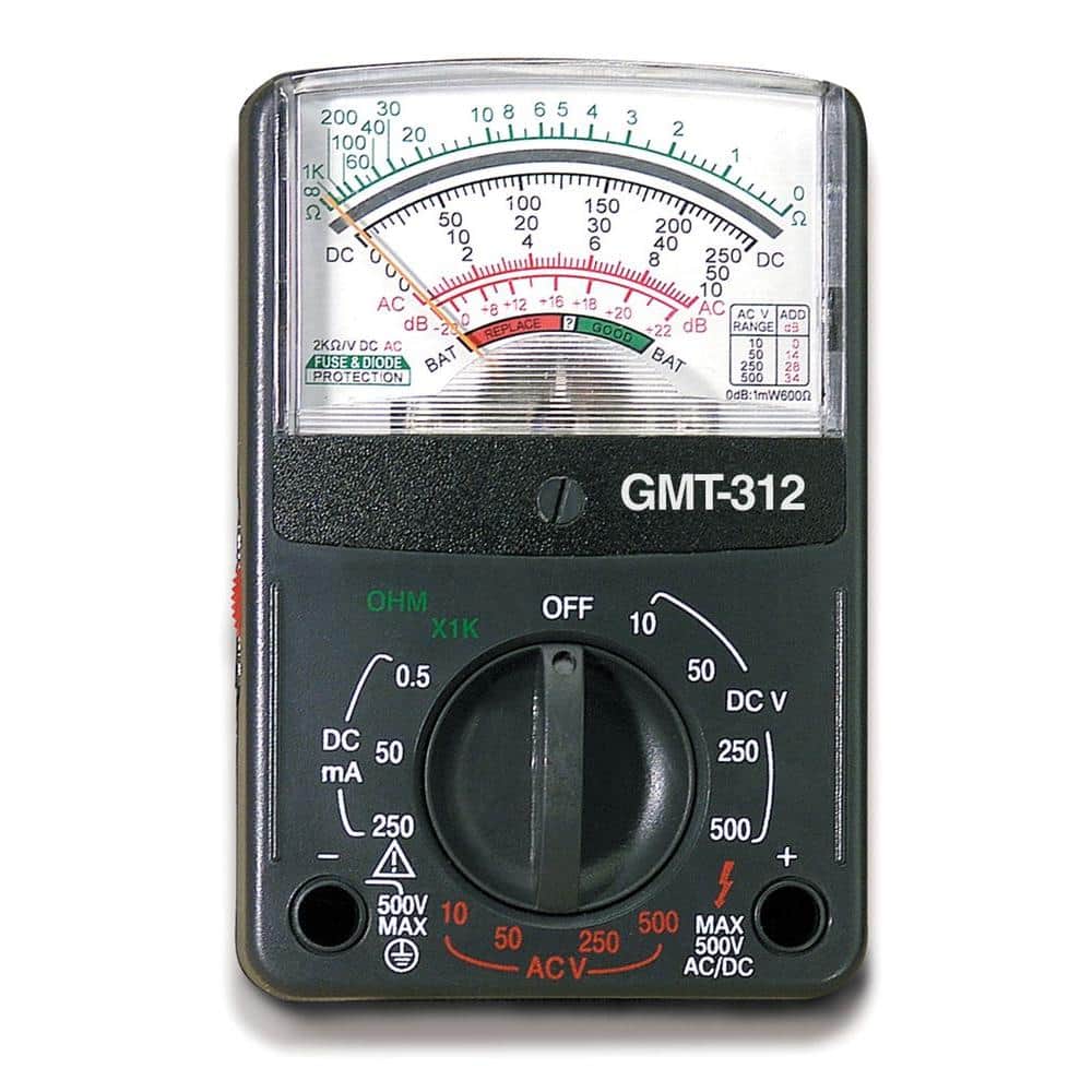 Gardner Bender 5-Function 12-Range Analog Multimeter GMT-312 - The Home  Depot