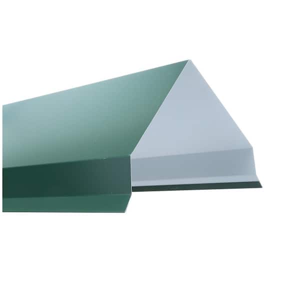 Gibraltar Building Products 6.5 in. x 10 ft. Galvanized 29-Gauge Steel Gable Rake Roof Flashing in Forest Green