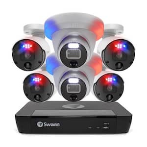 8-Channel 4K Upscale 2TB NVR Security Camera System with 4 Wired Bullets and 2 Wired Domes
