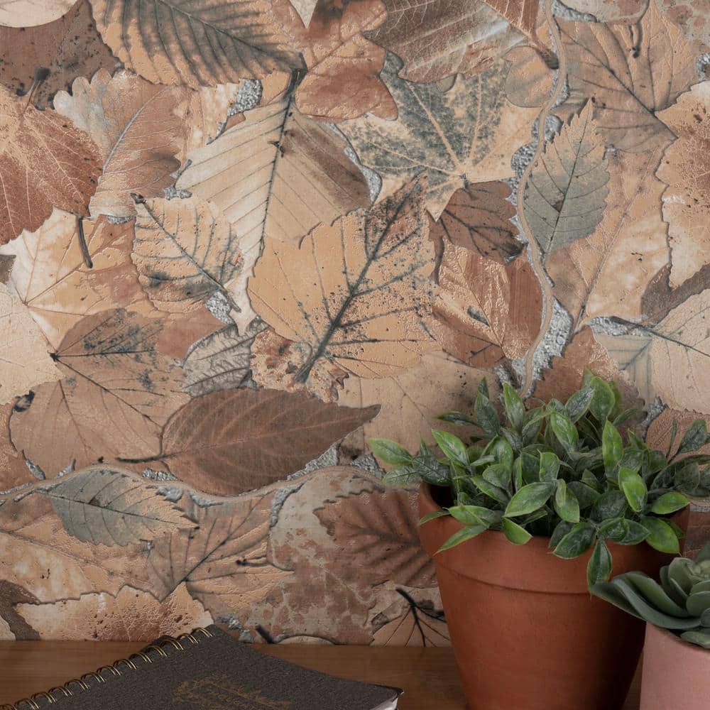 Autumn Leaf Patterned 18x18 Matte Porcelain Tile