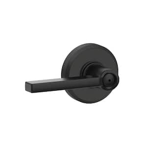 Latitude Matte Black Privacy Bed/Bath Door Handle