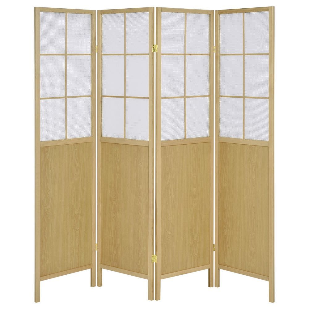 Natural 4-Panel Room Divider Folding Screen price history on PriceWatchPro