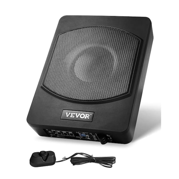 VEVOR 10 in. 240W Underseat Car Subwoofer, Slim Powered Car Subwoofers Under the Seat Low Profile Audio Sub Built-in Amplifier