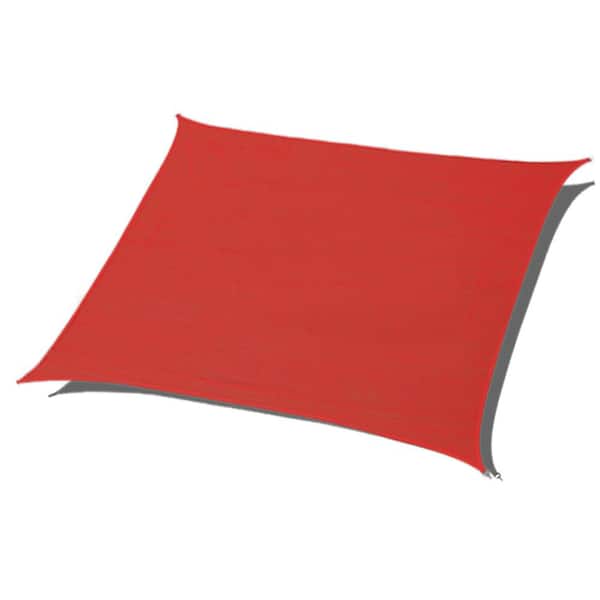 Shade&Beyond 12 ft. x 12 ft. Red Square Sun Shade Sail 185 GSM UV Block for Patio Deck Yard and Outdoor Activities