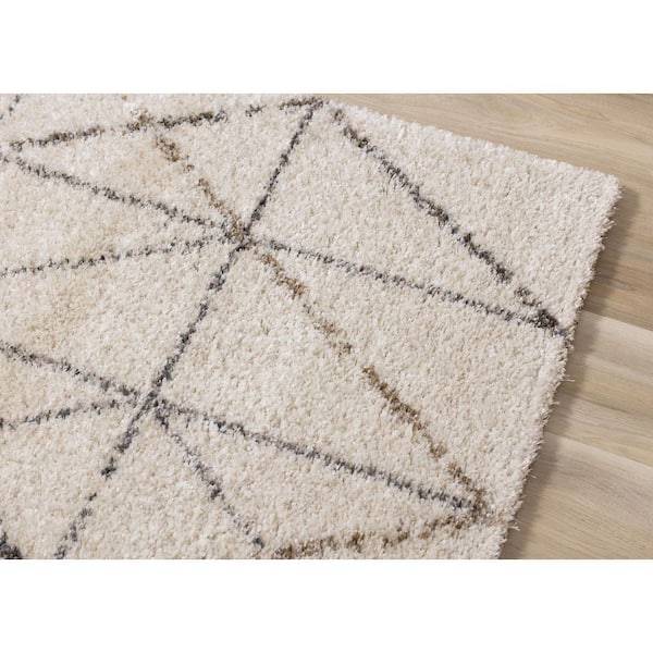 Aura Collections 8 ft. x 11 ft. Beige Tribal/Southwestern Indoor Area Rug