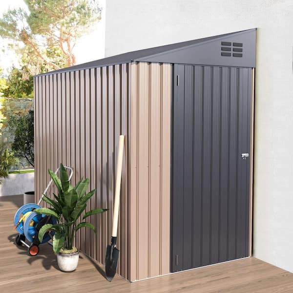 Sudzendf 4 ft. W x 7 ft. D Metal Shed with Double Lockable Door in