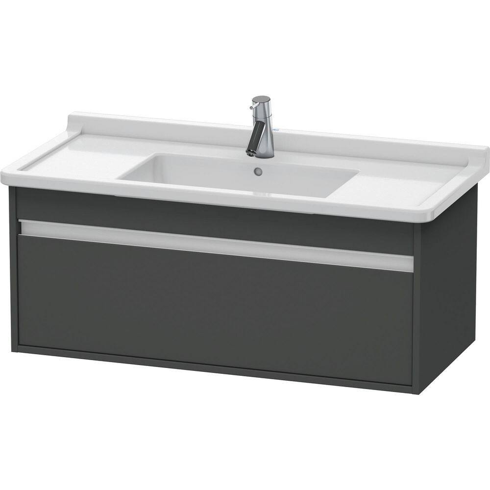 Duravit Ketho 17.88 in. W x 39.38 in. D x 16.13 in. H Bath Vanity Cabinet without Top in Graphite, Grey -  KT666504949