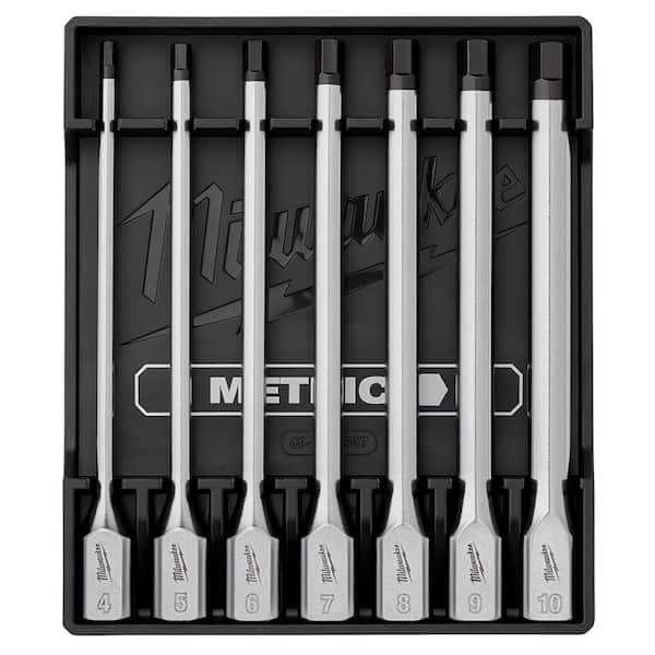 7pc 3/8" Drive Long Hex Bit Socket Set-Metric