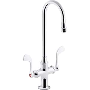 Triton Bowe 1.0 GPM Monoblock Single Hole 2-Handle Bathroom Faucet with Laminar Flow in Polished Chrome