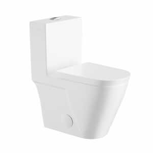 Turner One-Piece 1.1/1.6 GPF Dual Flush Siphon Elongated Toilet in White